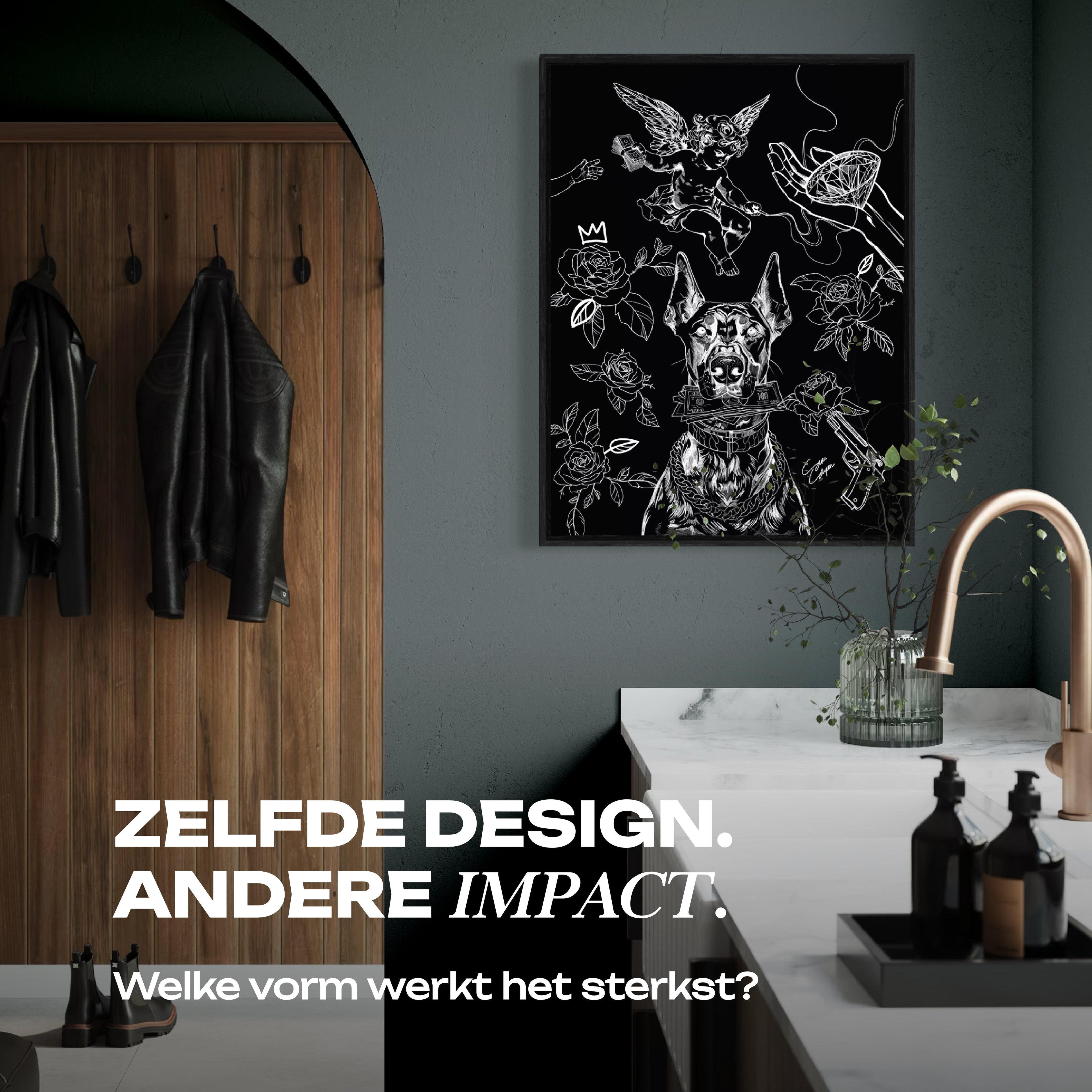 Zelfde design, andere impact: hoe de vorm van kunst je interieur beïnvloedt