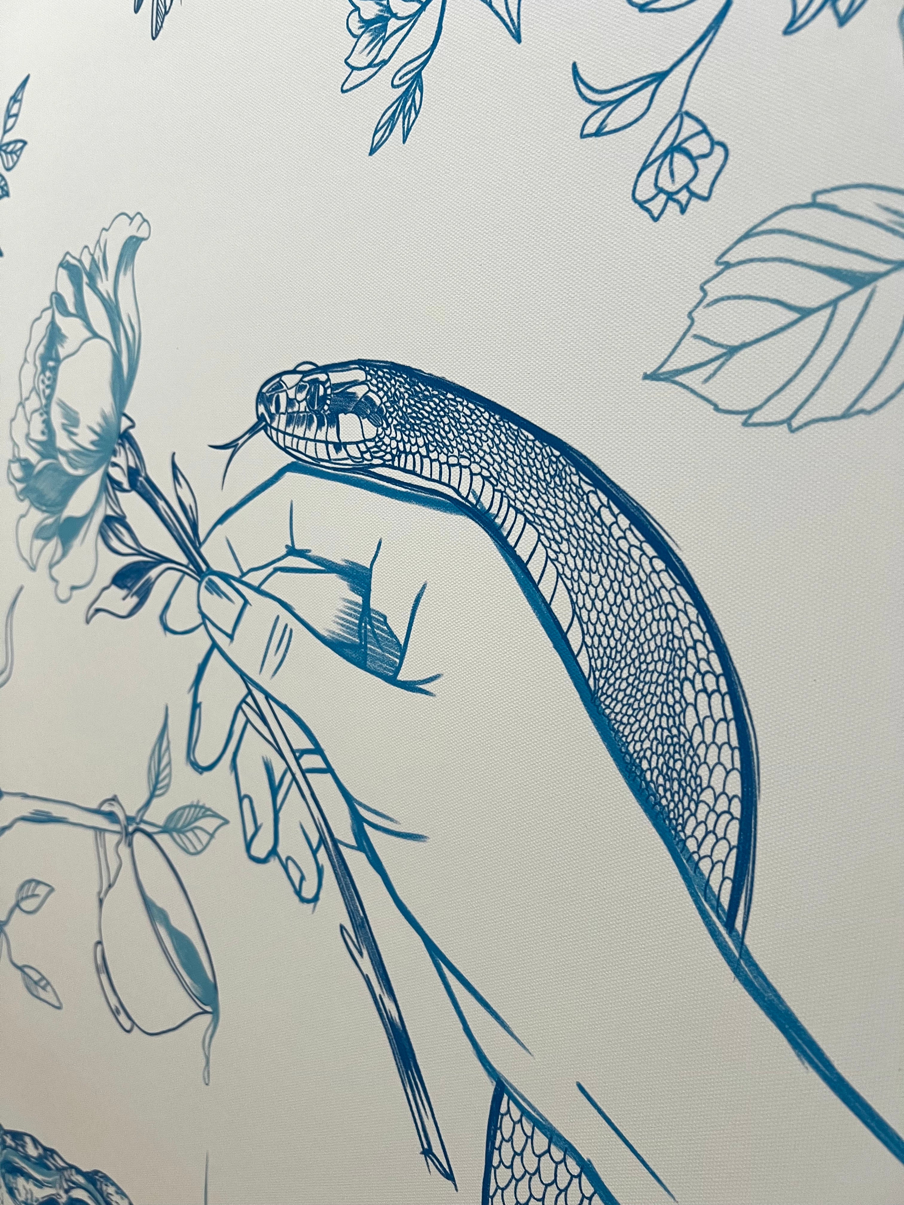 Jungle Tea | Vierkant canvas met baklijst