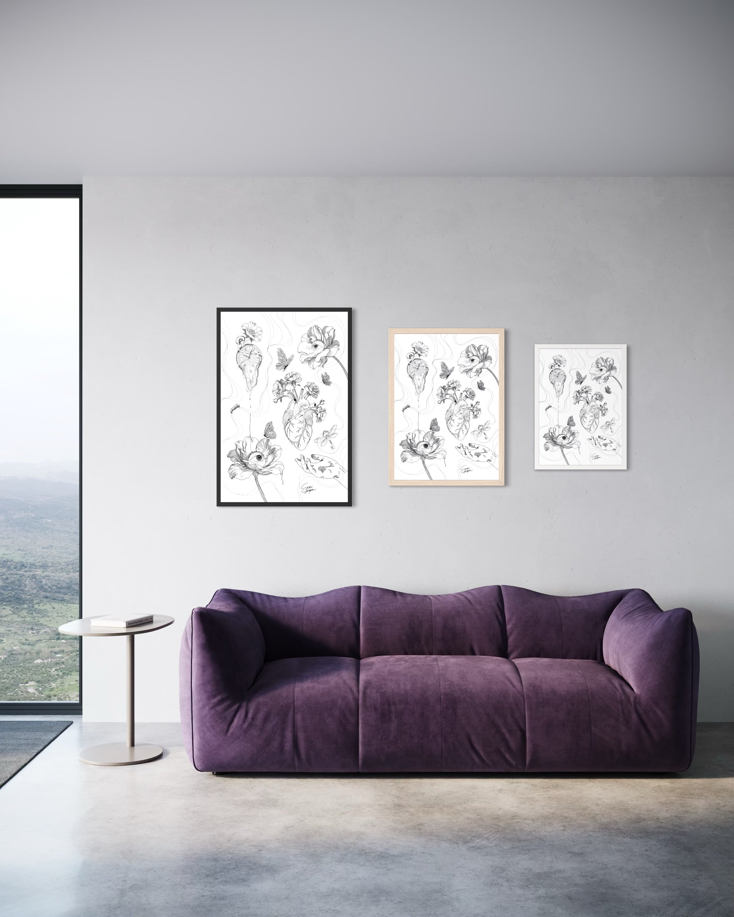 Curious Lines | Poster met lijst