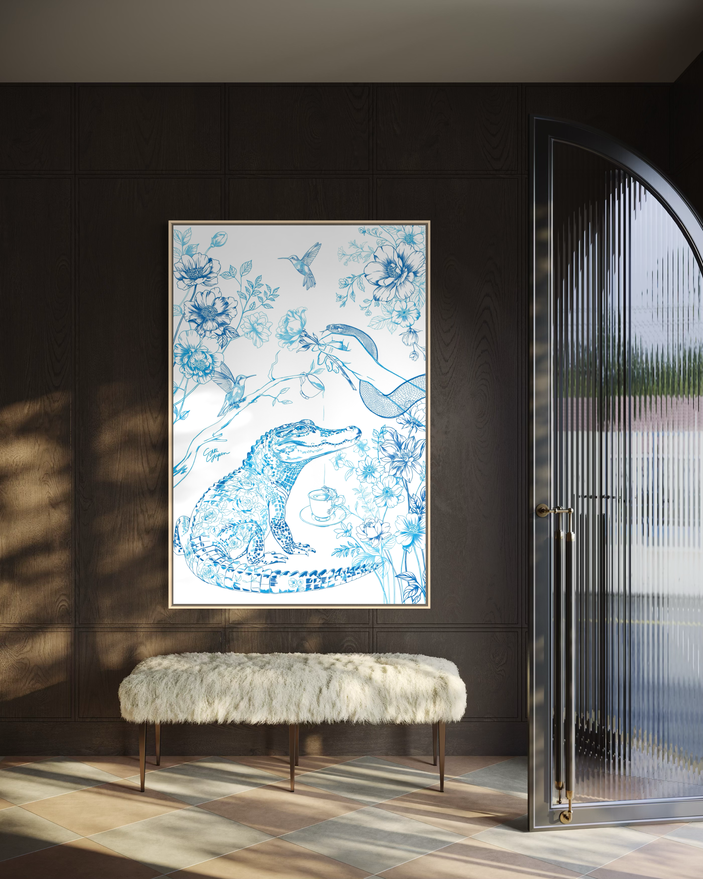 Jungle Tea | Canvas met baklijst