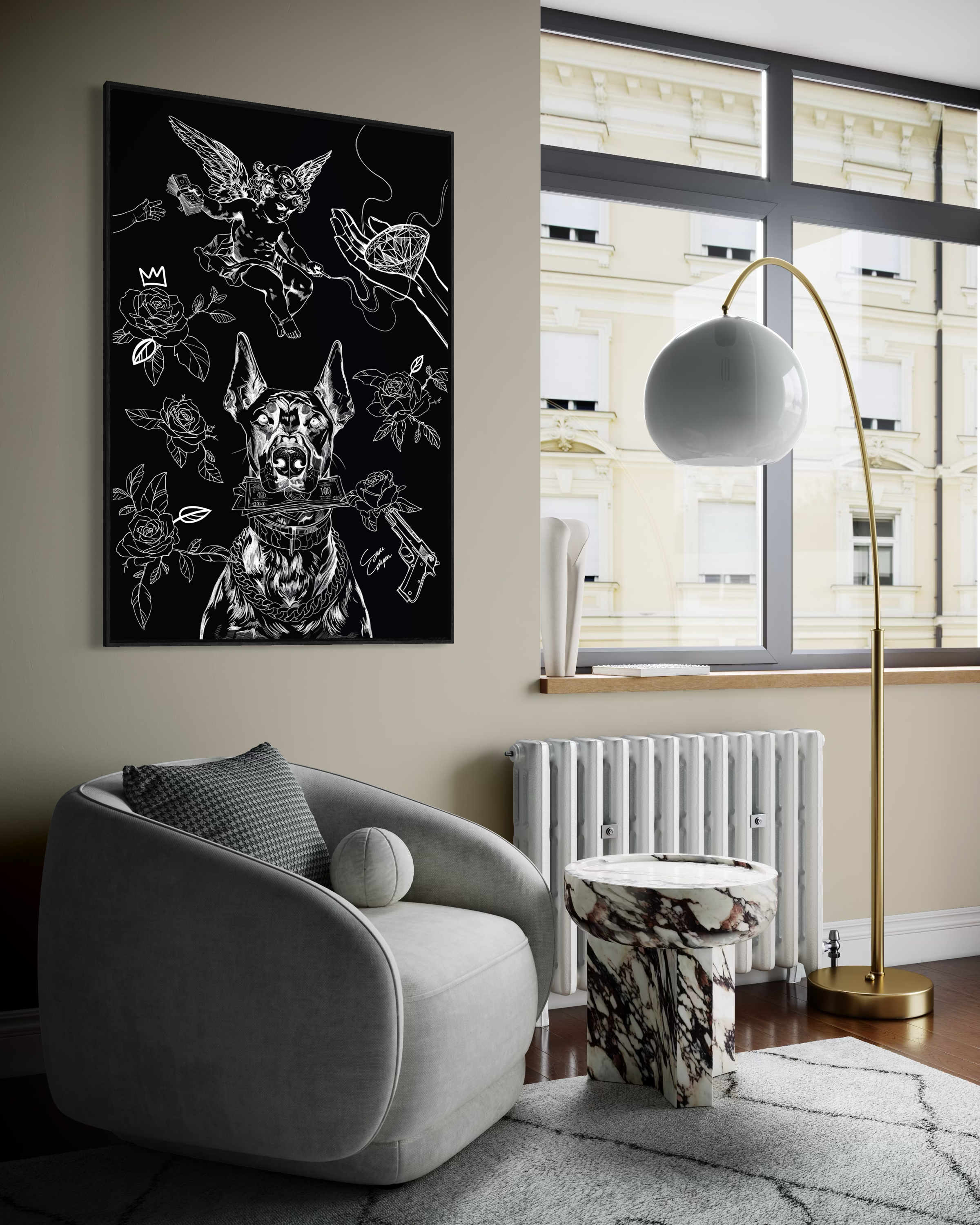 Sirious Hustle | Canvas met baklijst