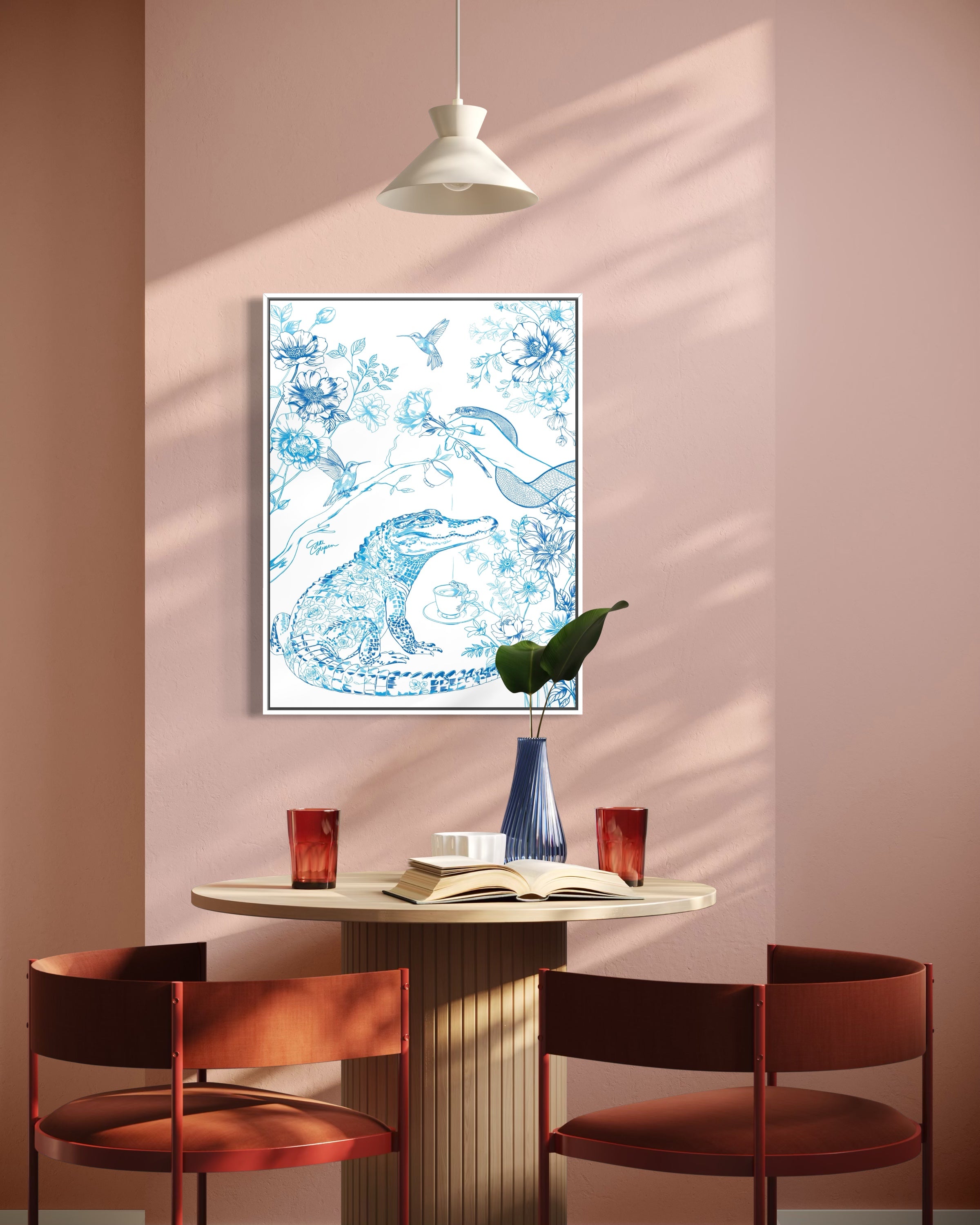 Jungle Tea | Canvas met baklijst