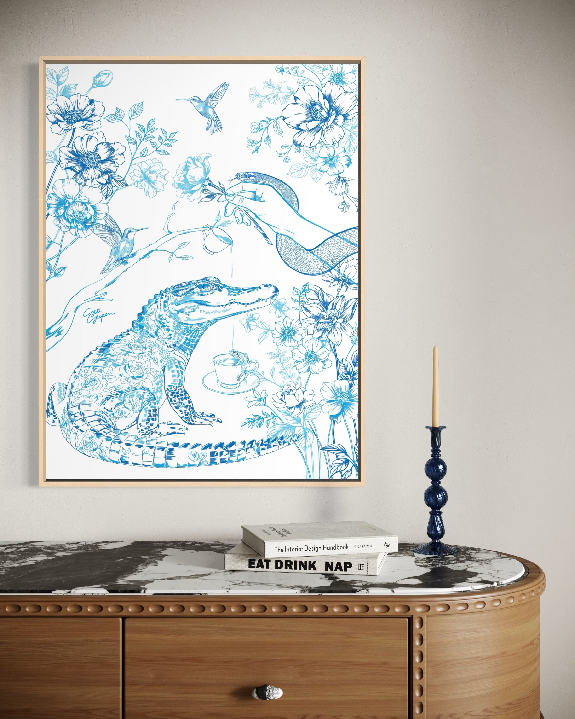 Jungle Tea | Canvas met baklijst