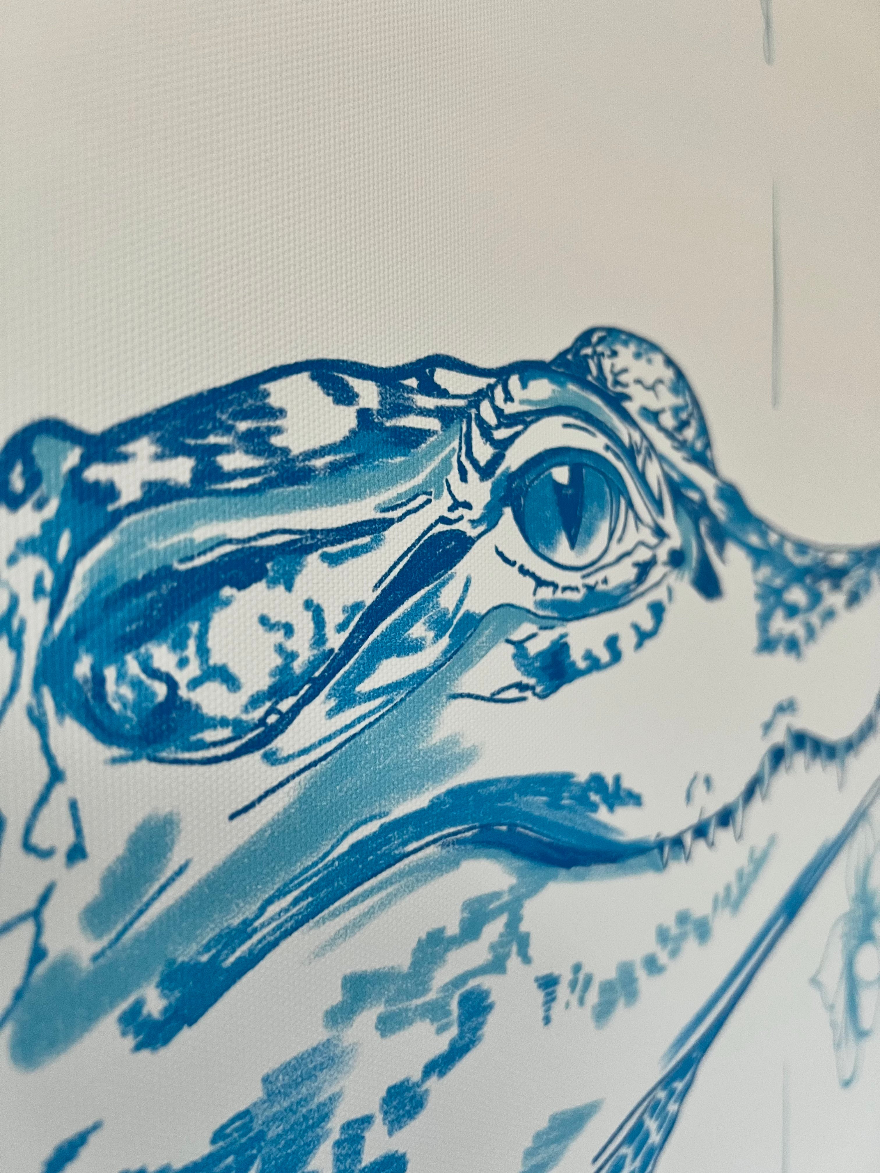 Jungle Tea | Vierkant canvas met baklijst