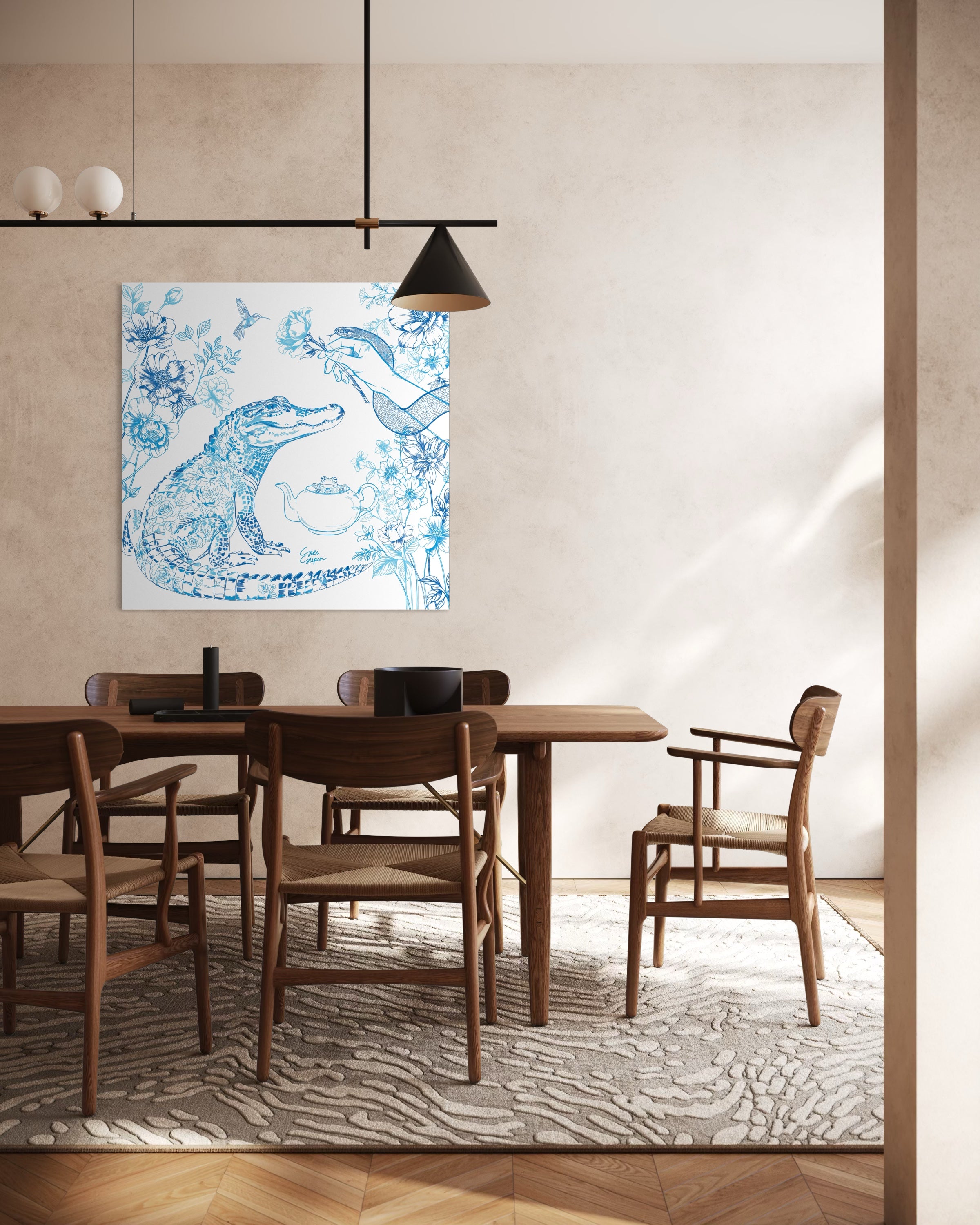 Jungle Tea | Vierkant canvas