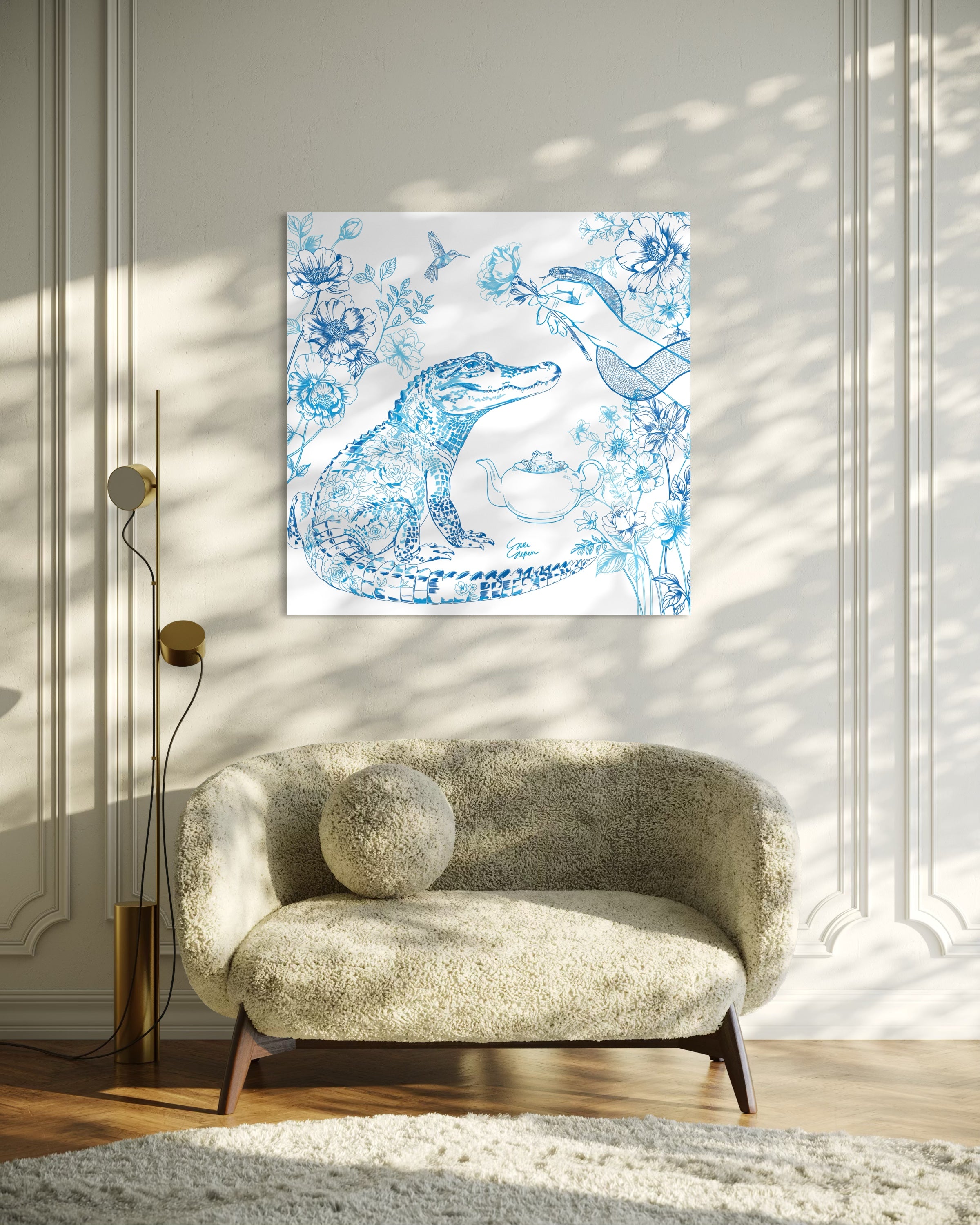 Jungle Tea | Vierkant canvas
