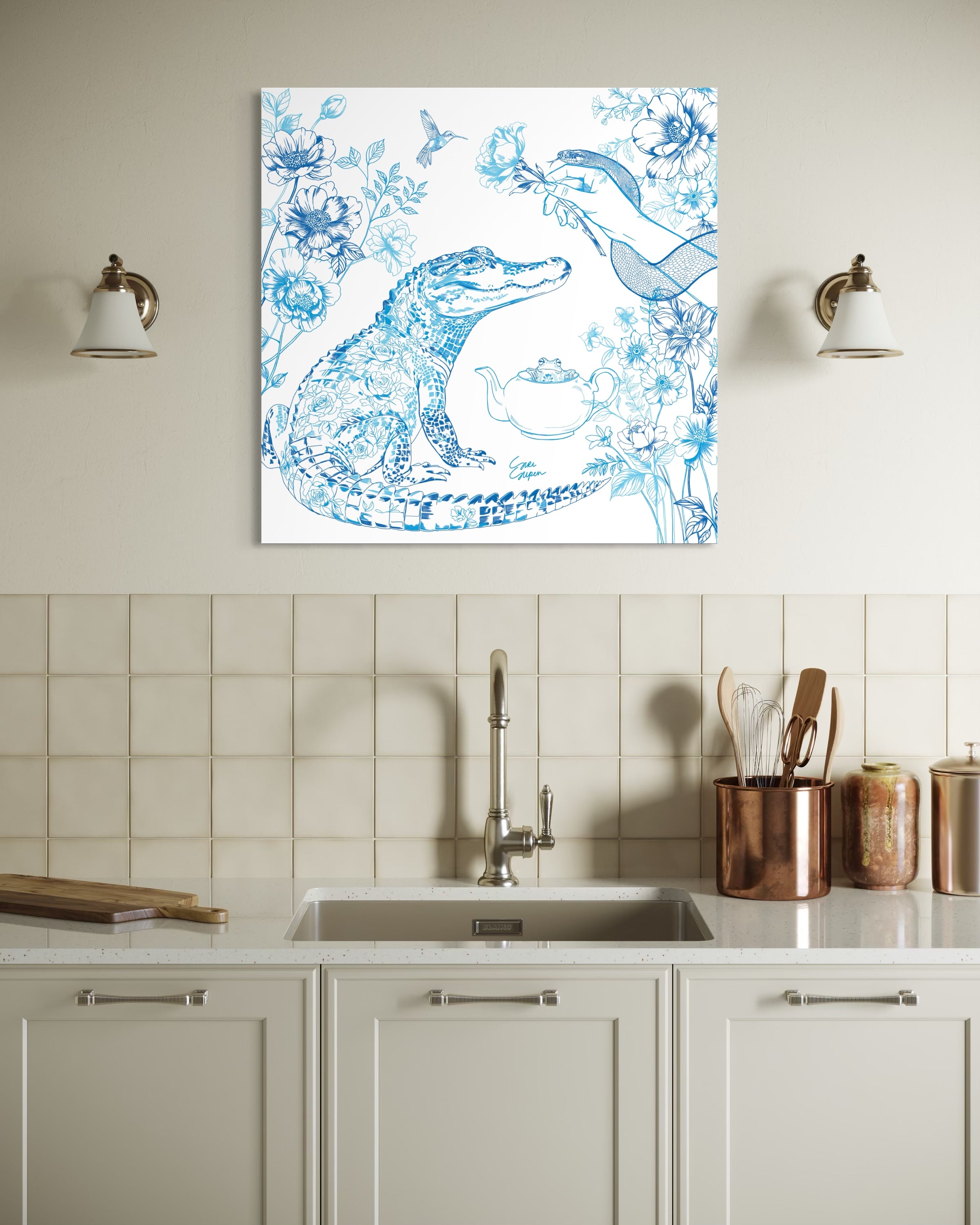 Jungle Tea | Vierkant canvas