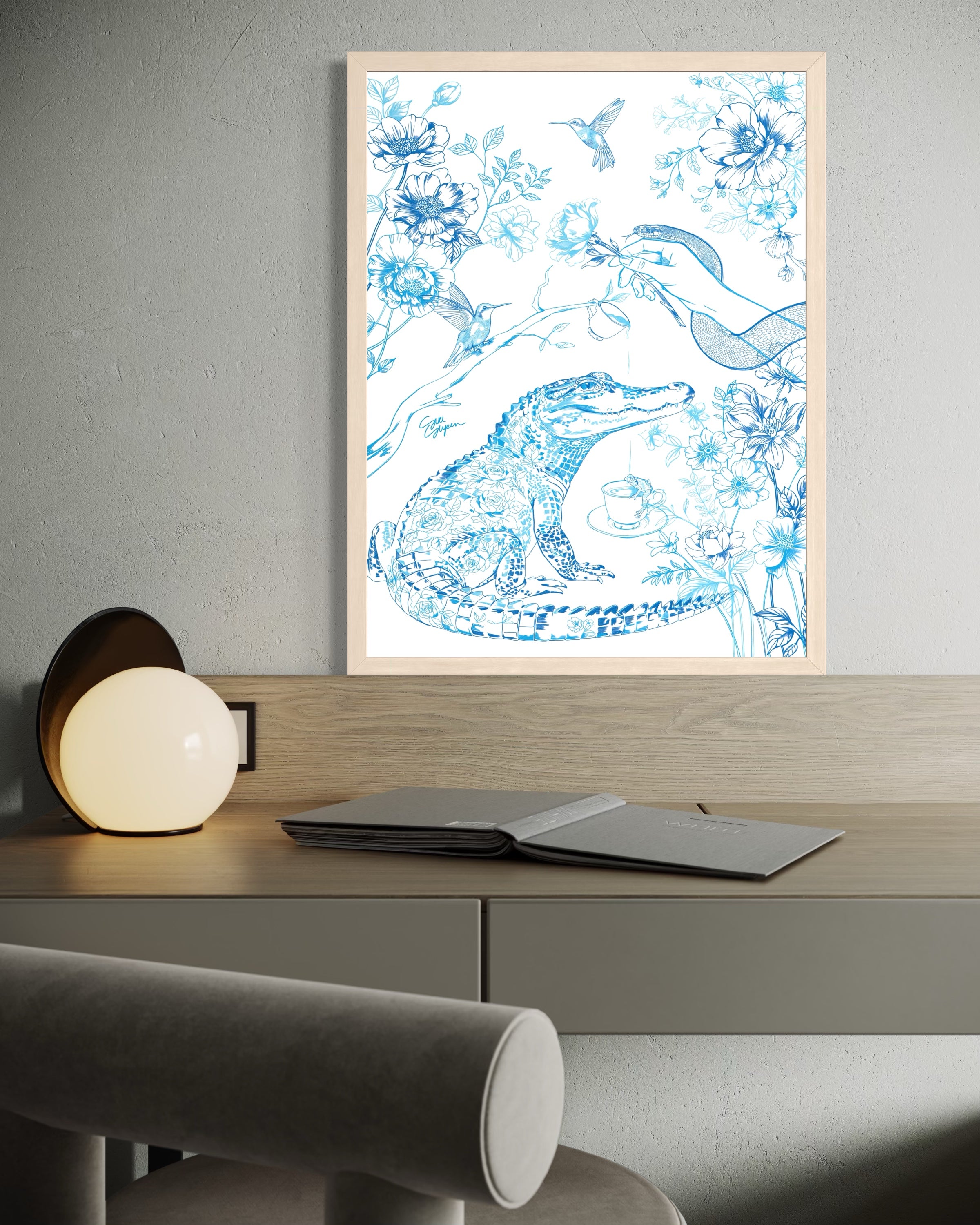Jungle Tea | Poster met lijst