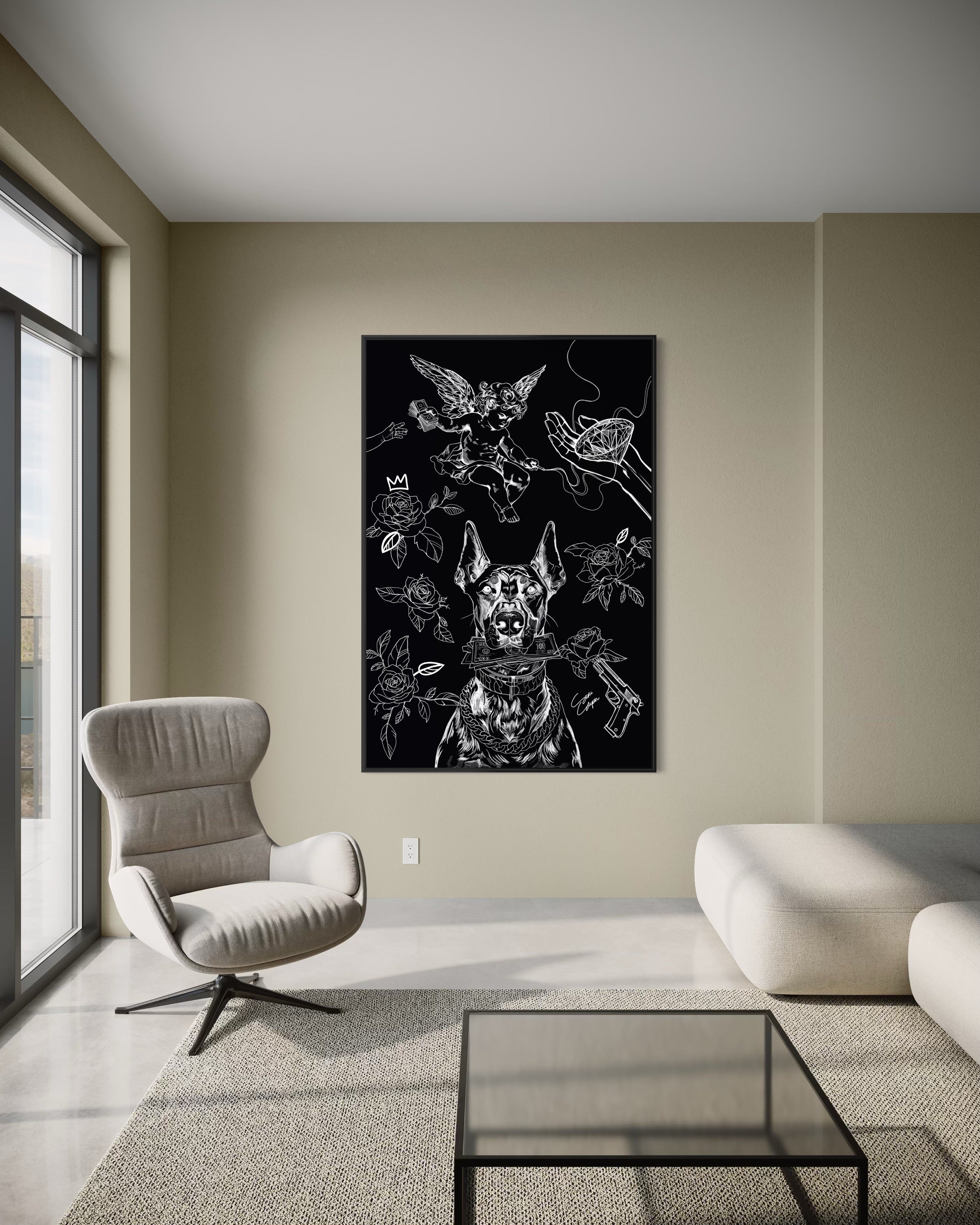 Sirious Hustle | Canvas met baklijst