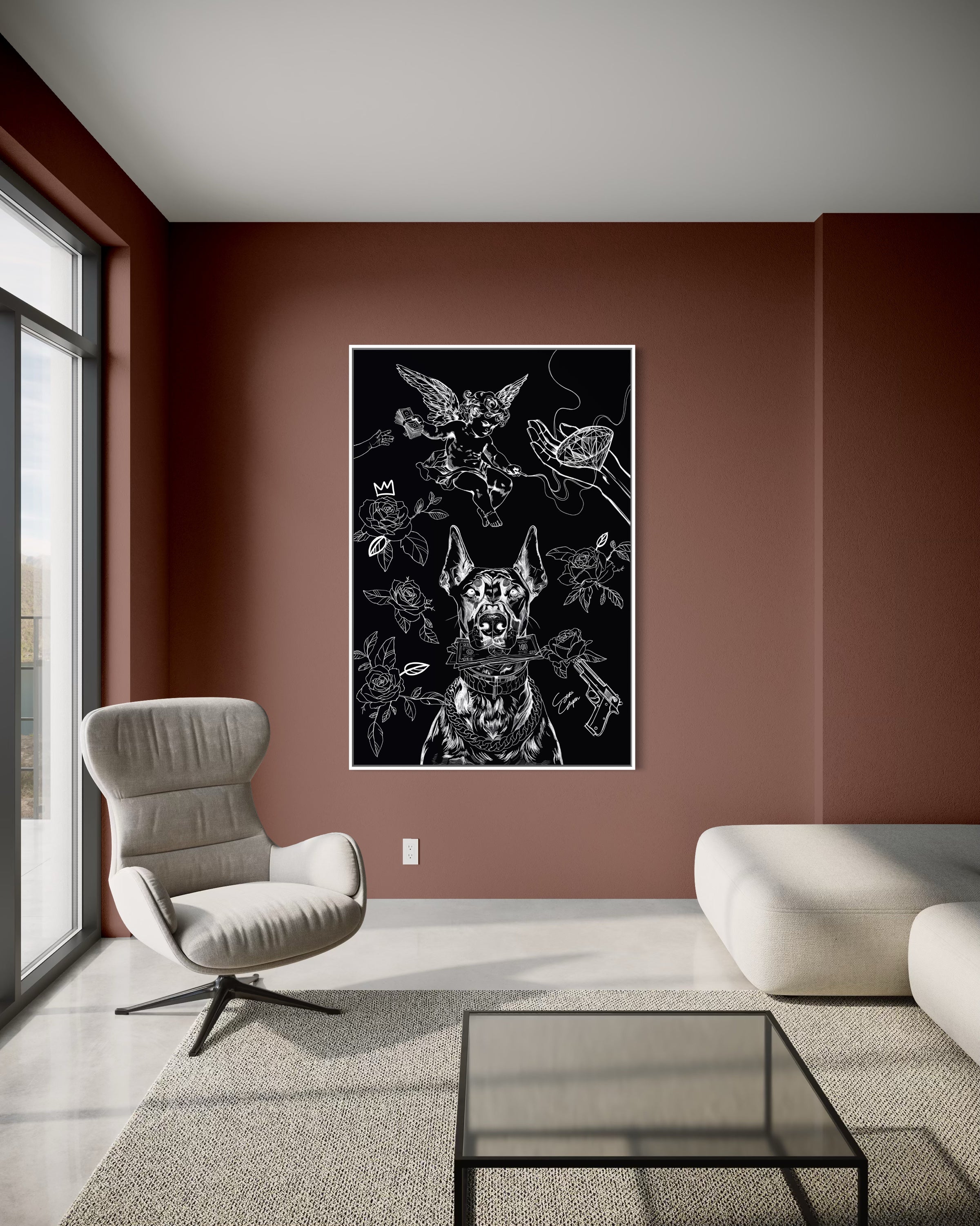 Sirious Hustle | Canvas met baklijst