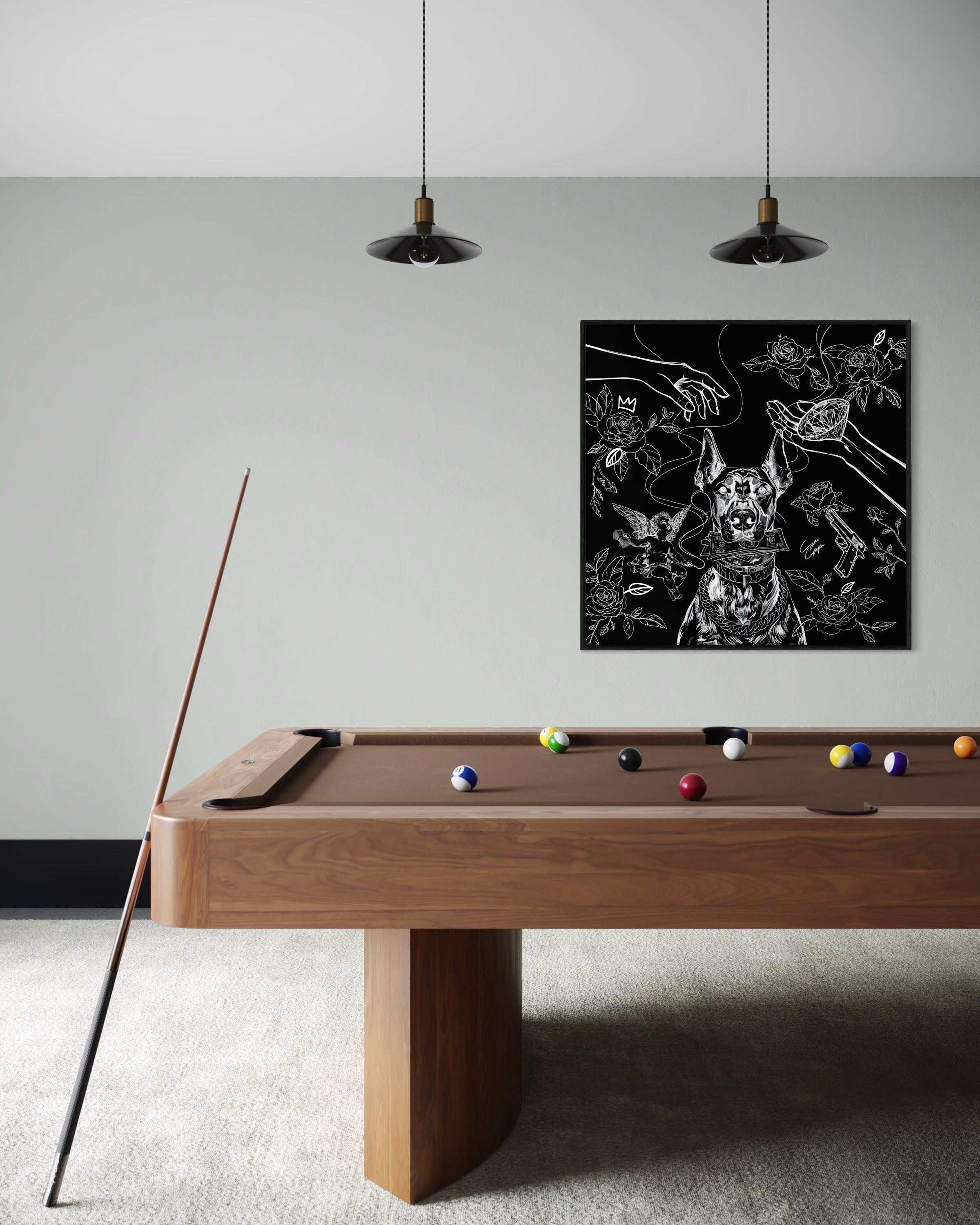 Sirious Hustle | Vierkant canvas met baklijst